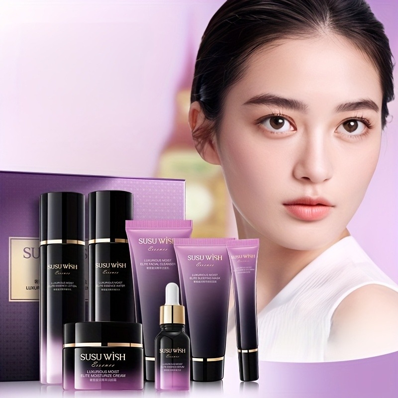 Luxury Skincare Sets - Luxurious and Elegant Nine-Piece Moisturizing Essence