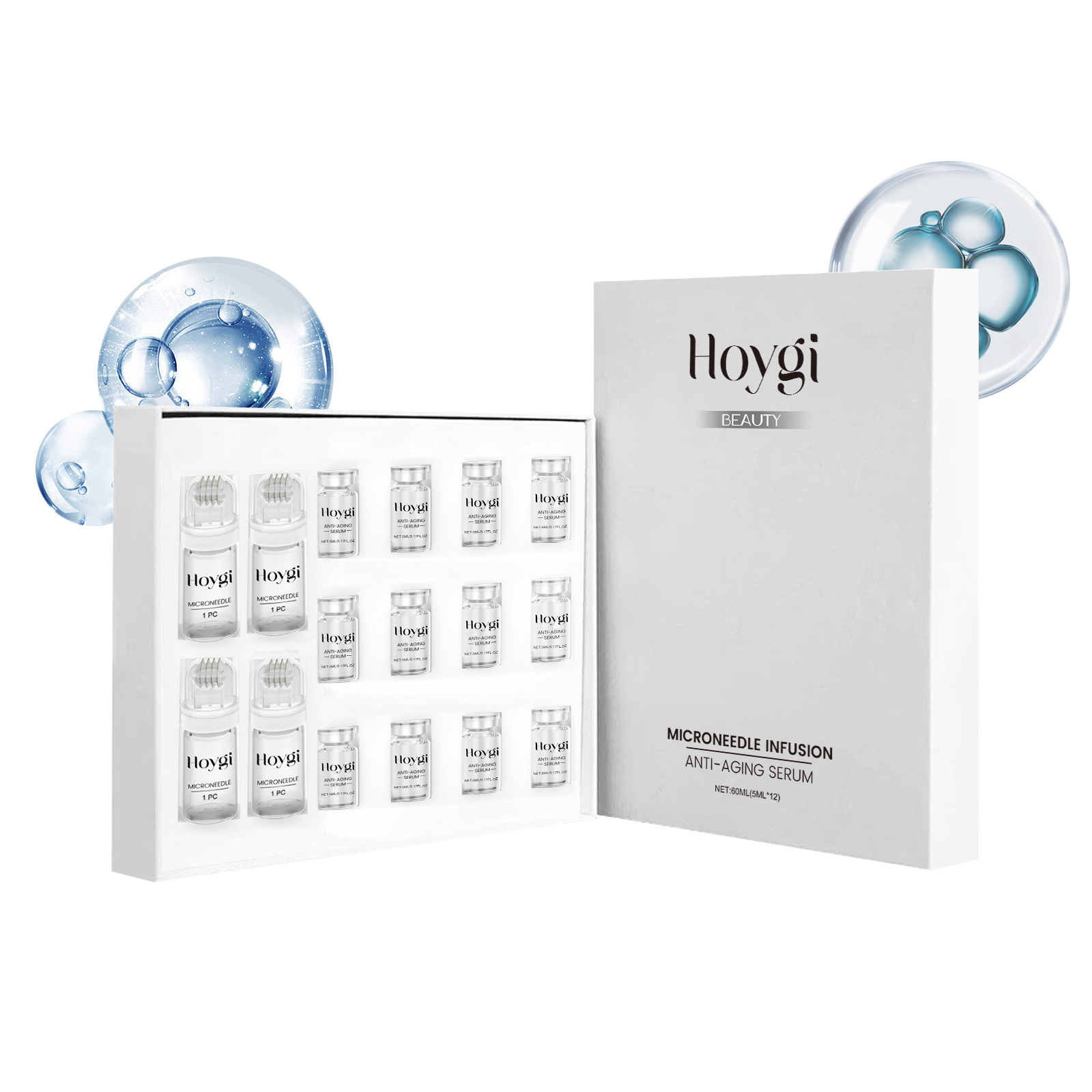 Luxury Skincare Brands - Firming Facial Serum Set with Microneedle