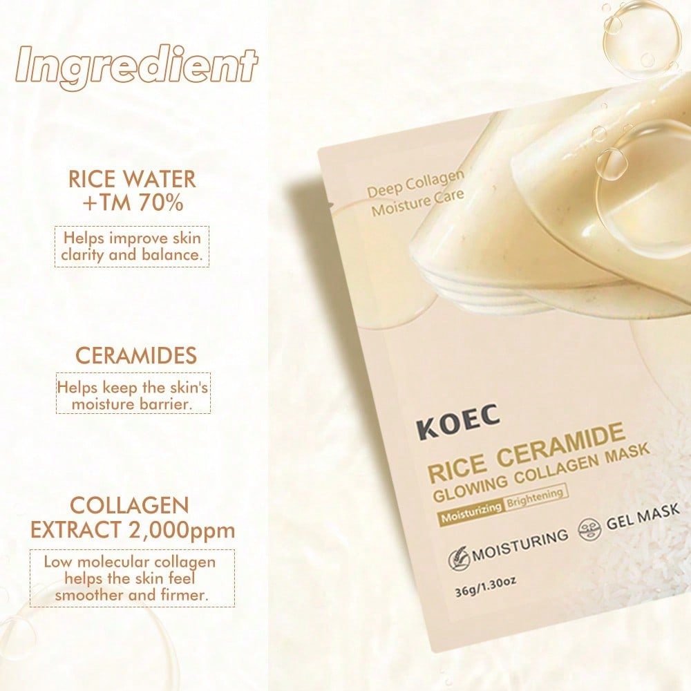 Rice 70 Glow Collagen Mask Ove - Luxury Glow Skincare review and price